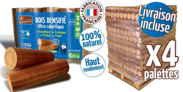 Polena na krb WOODSTOCK 4 palety, 416 pytlů po 5 polenech