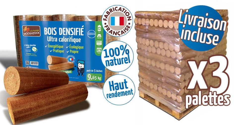 Polena na krb WOODSTOCK 3 palety, 312 pytlů po 5 polenech