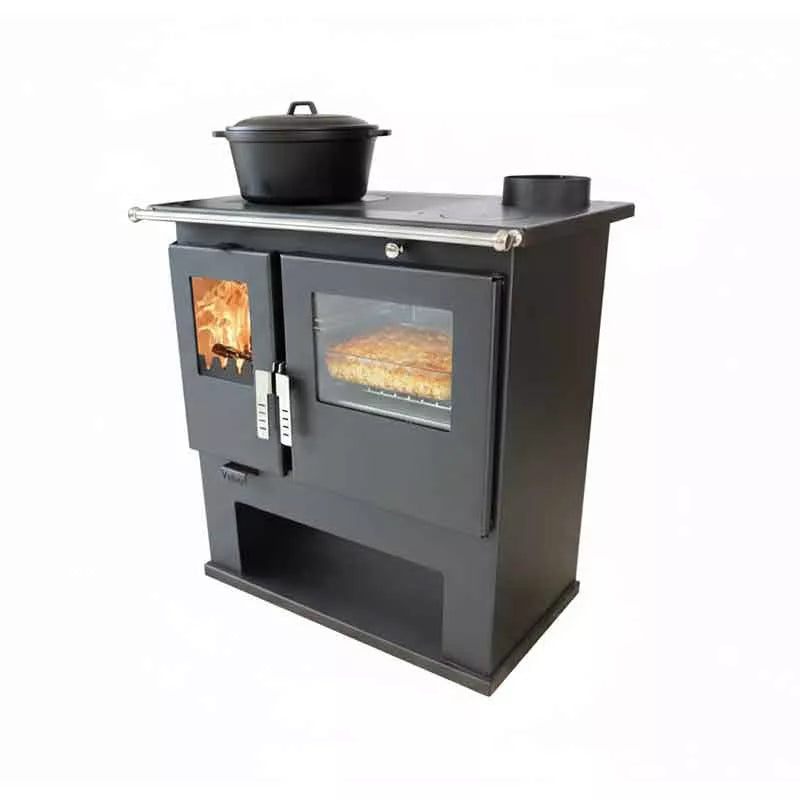 Dřevěná kamna Mervio Inox - 7,7 kW