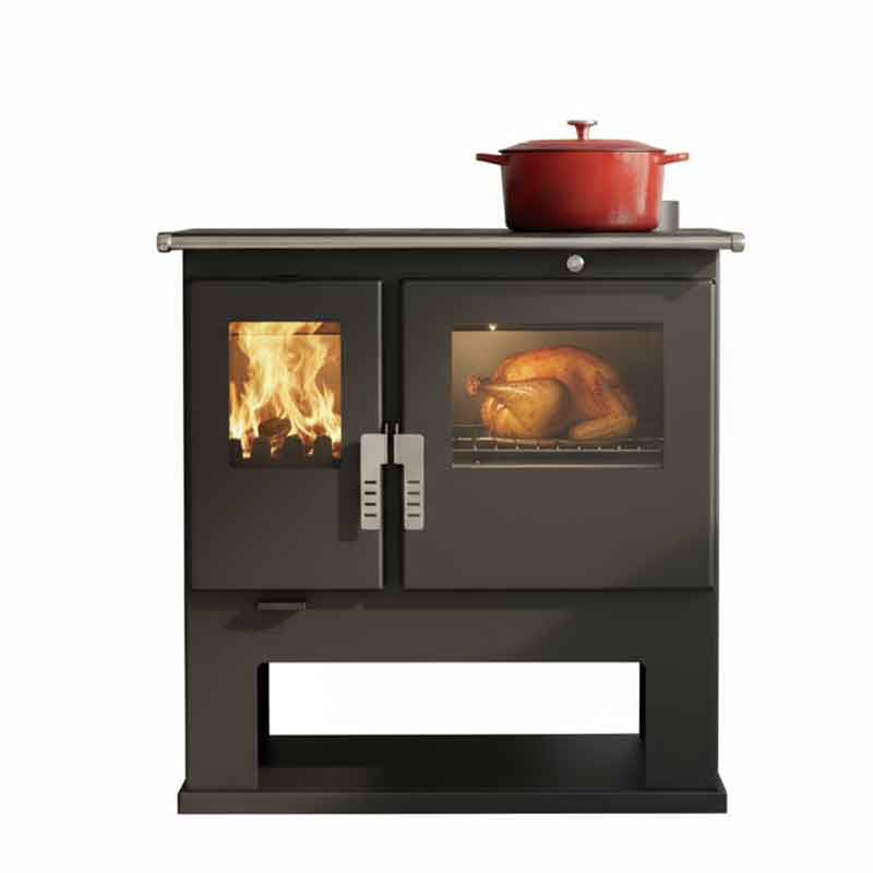 Dřevěná kamna Mervio Inox - 7,7 kW