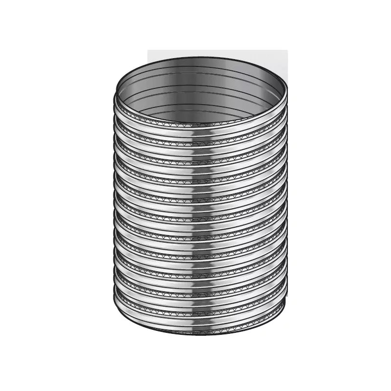 Flexibilní dvouplášťový plášť z polyhořlavé nerezové oceli ø 130