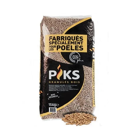 Pelety PIKS Paleta 66 pytlů (990 kg) certifikovaná (DIN Plus) Pelety PIKS – EO2, Paleta 66 pytlů (990 kg) certifikovaných pelet (DIN Plus)