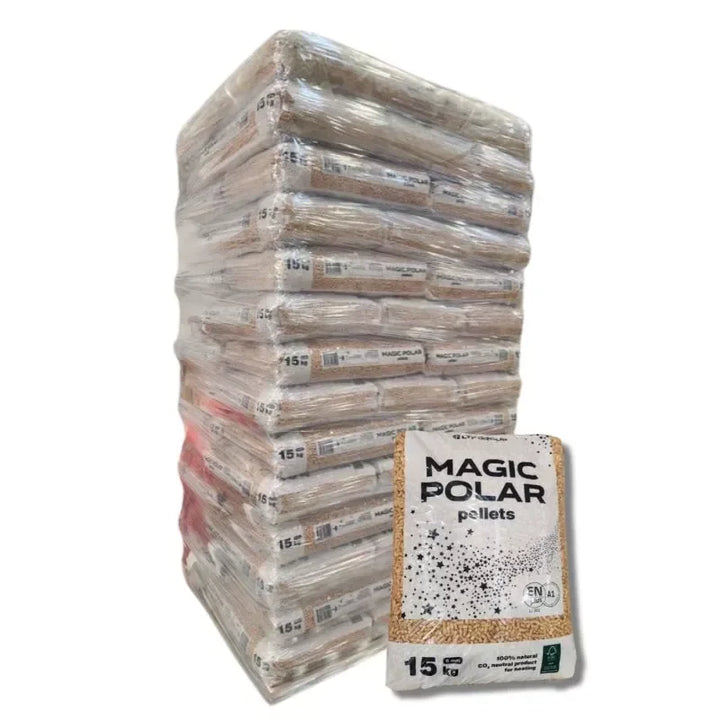 Pelety MAGIC POLAR Paleta 70 pytlů po 15 kg – EN Plus A1 Technický list