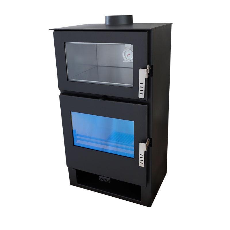 Dřevěná kamna s troubou Carrio Inox - 9 kW