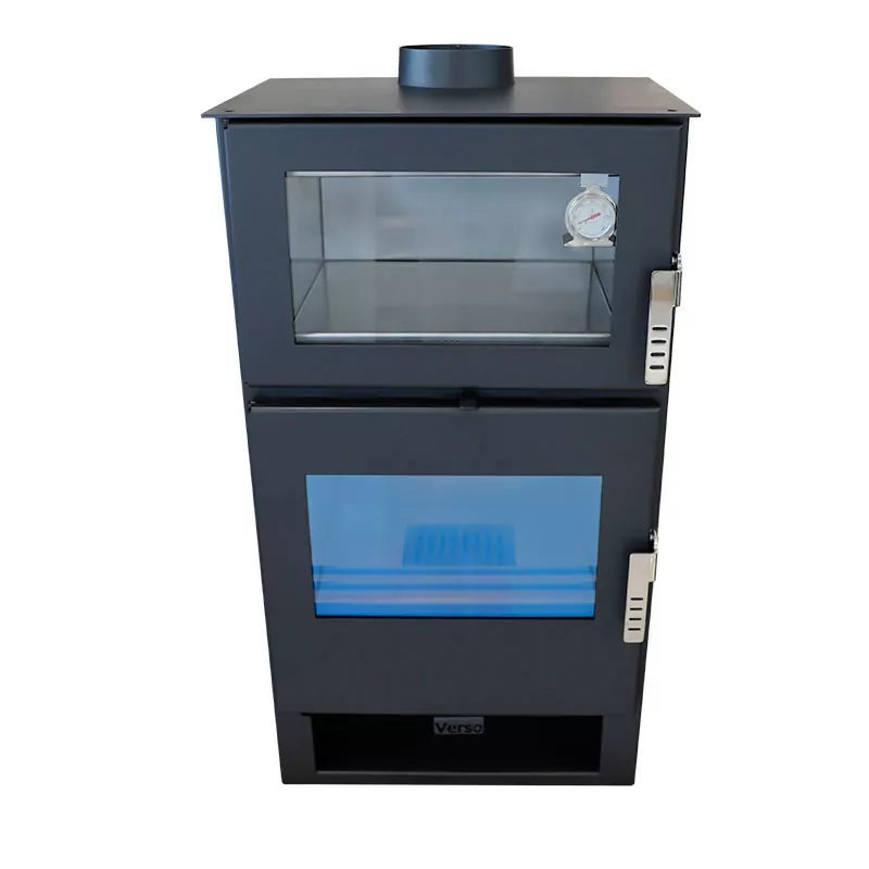 Dřevěná kamna s troubou Carrio Inox - 9 kW