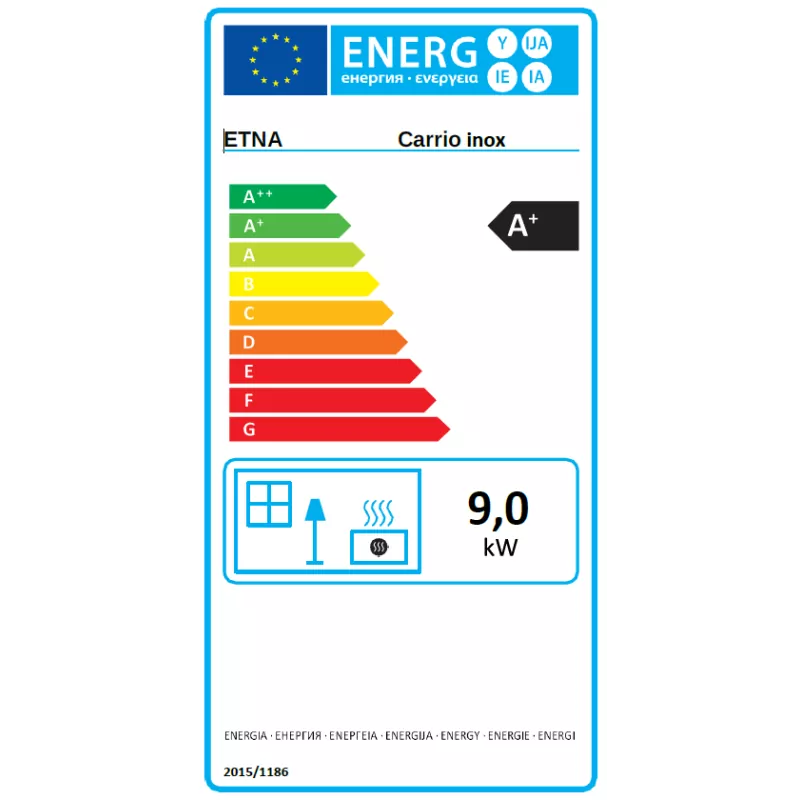 Dřevěná kamna s troubou Carrio Inox - 9 kW