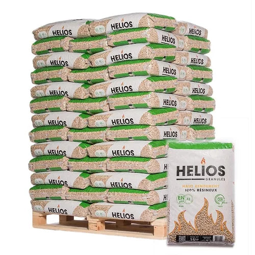 Pelety HELIOS Paleta 65 pytlů x 15 kg – 100% měkké dřevo